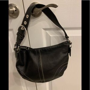 Leather Coach Purse, Black,